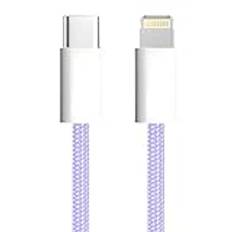 apm iPhone USB C-kabel, iPhone-laddare [Apple MFi-certifierad], lila flätad nylon, USB C-snabbladdning, Lightning-kontakt, extremt hållbar, för iPhone 14/13/12.., iPad, AirPod, (1M), 600411