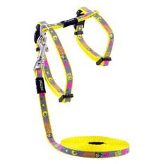 Rogz reflectocat katte sele med line XS gul 8 mm. 19.8-30 cm.