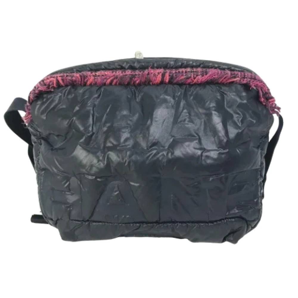 Chanel Vintage Pre-owned nylon chanel-tasker - Vintage - Dame - Blå - ONE SIZE - Nylon