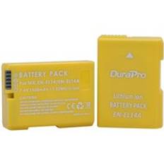 Gult batteri en -el14 en-el14a för nikon en el14 el14a, dslr d5300 d5600 d3300 d5200 d3200 d5100 d5500 coolpix p7000 p7100 - 2x batterier