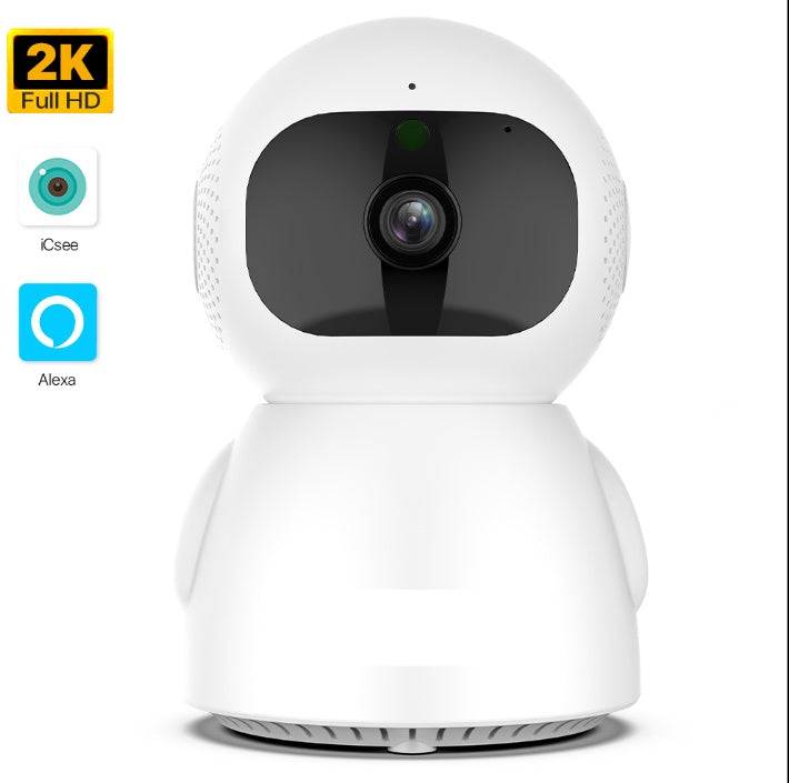 HD WIFI Wireless PTZ Camera Home Security Baby Monitor ICSee - White / 32GB / USB.