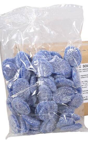Sour Blue Raspberry, S-Mærke 500 gr