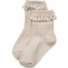 Wheat Blonde Uldsokker Nora Stl. 21-24 unisex - Strumpor Från Magasin - Offwhite (21-24)