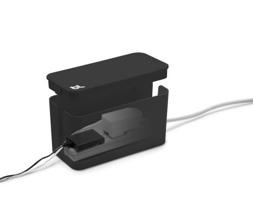12 stk Bluelounge kabelskjuler CableBox, lille, sort