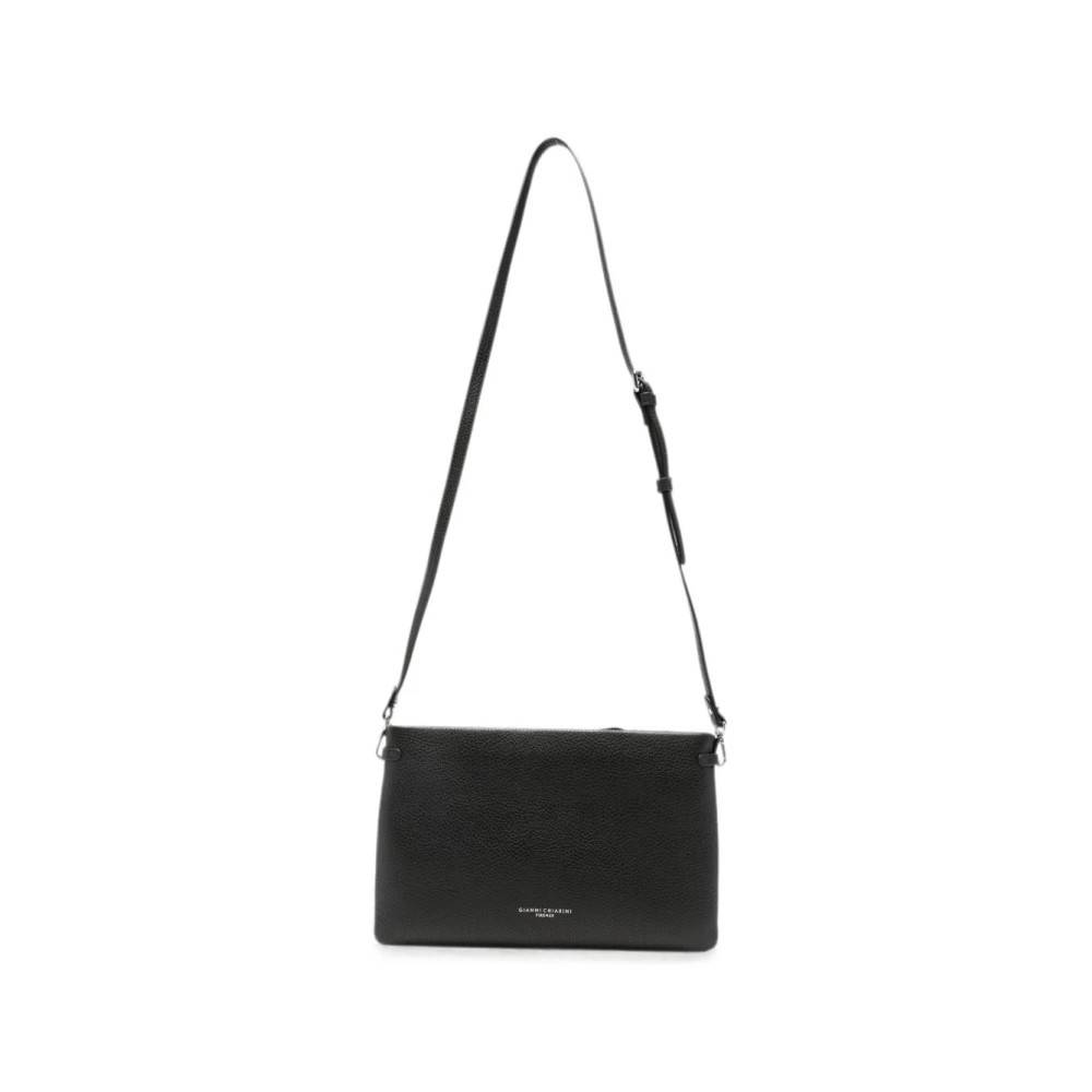Gianni Chiarini Hermy Clutch-taske i kornet læder - Tasker - Dame - Sort - ONE SIZE - Læder