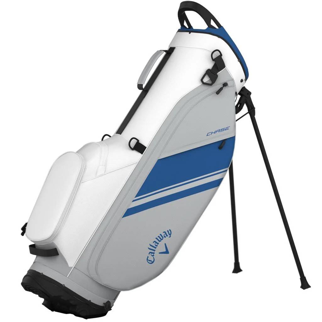 Callaway Chase Stand Bag 2026 (hvid/sølv/blå)