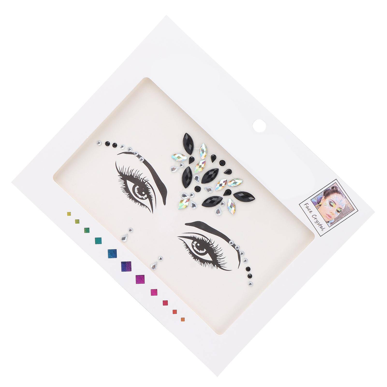Eyes Face Rhinestones Sticker Glitter Temporary Face Stickers Decorations for Festival Party