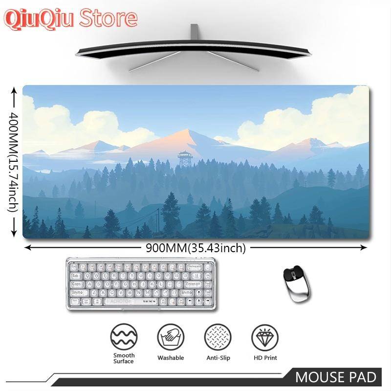 Original Large Mousepad Deep Forest Firewatch Mouse Pad Gaming Keyboard Mouse Mat Speed Waterproof Notebook Office Carpet Mats