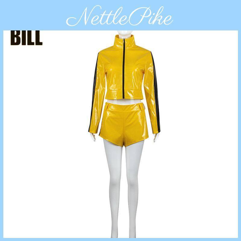 Kill Bill Vol 1 Cosplay Kostym The Bride Gul Uppsättning För Halloween Och Anime Rollspel cm yellow