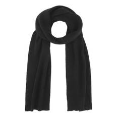 Cashmere tørklæde i rib sort