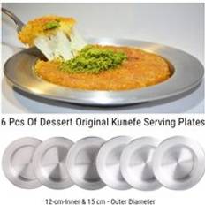 6 st set kunefe berömd maträtt dessert serverings tallrikar presentationsbricka hatay antakya kunefe original aluminium tallrik
