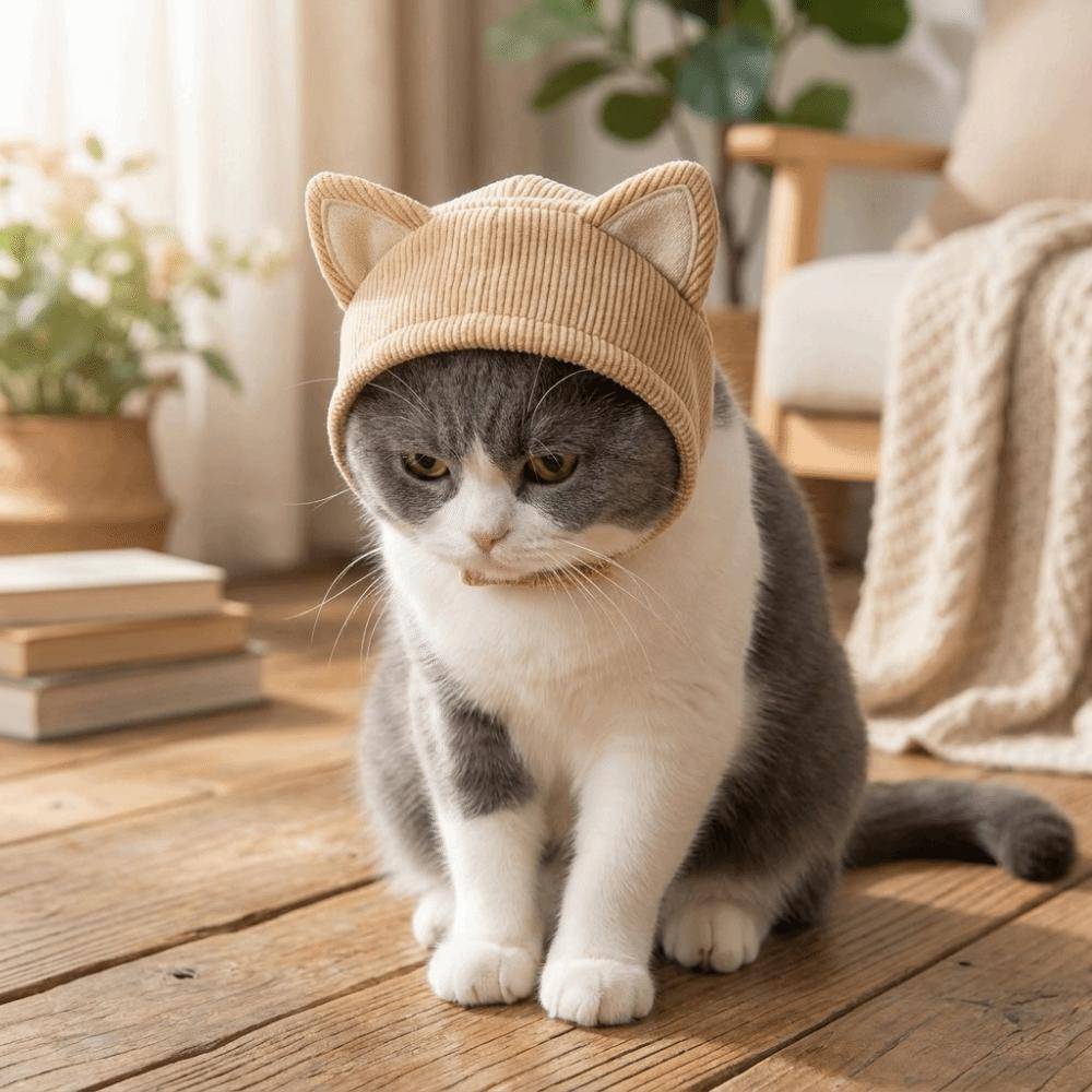 Justerbara Husdjursöronmuffar Kattöron Design Husdjurshuvudbonad Katt Sedationshatt Ljudskydd