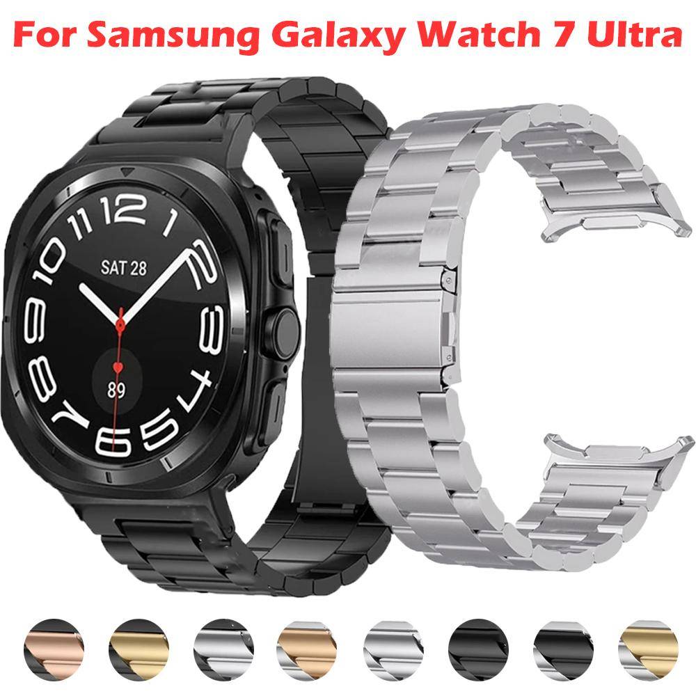 Metallarmband för Samsung Galaxy Watch Ultra LTE 47mm Armband Rostfritt Stål Armband för Samsung Watch 7 44mm 40mm Armband Correa gray