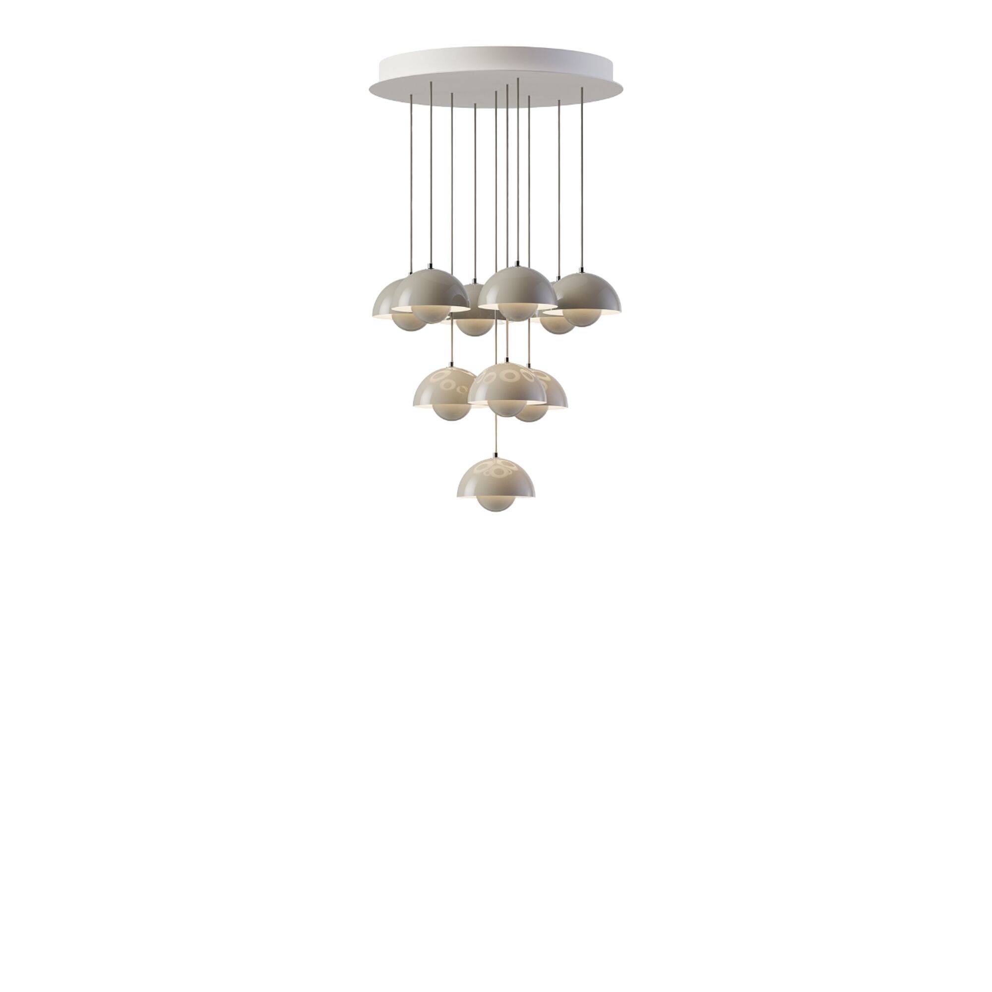 &Tradition Flowerpot VP10 Ljuskrona 10 St Ø53 Grå Beige - Grå beige