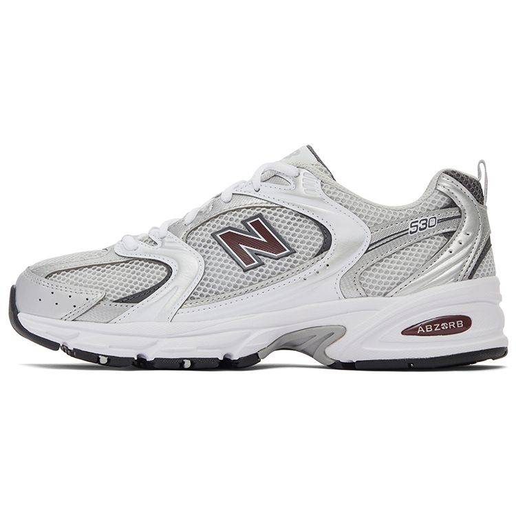 New Balance 530 Silver Burgundy Unisex Sneakers MR530GS 43