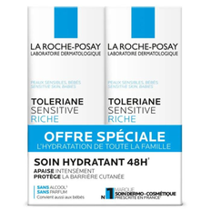 La Roche-Posay Toleriane Rich Sensitive Lugnande fuktgivande ansiktskräm 2x40ml