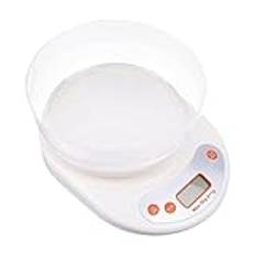 Food Digital Scale, Small Electronic Kitchen Scale, Weighing Scales Kitchen with Removable Bowl, Measuring Foods for Home, Cooking and Baking 20x16x5.4cm