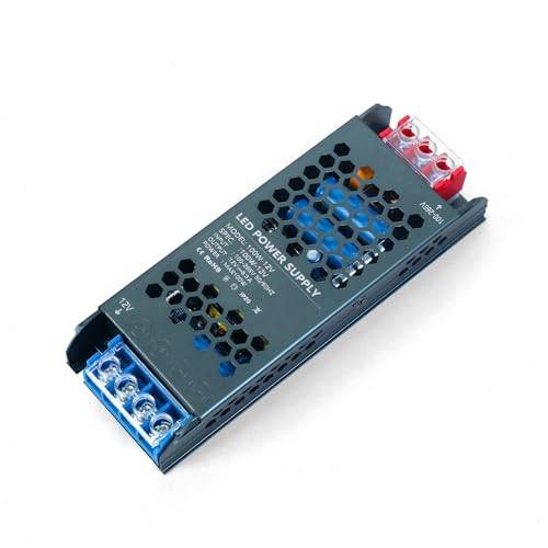 KSIBNW 12V LED Trafo 100W, 230V auf 12V Transformator 8,3A LED Extra Dünn Treiber Netzteil Adapter Schalt Niedervolttrafo, AC 230Volt to DC 12Volt 8,3A 100W Konstantspannungs Netzteil