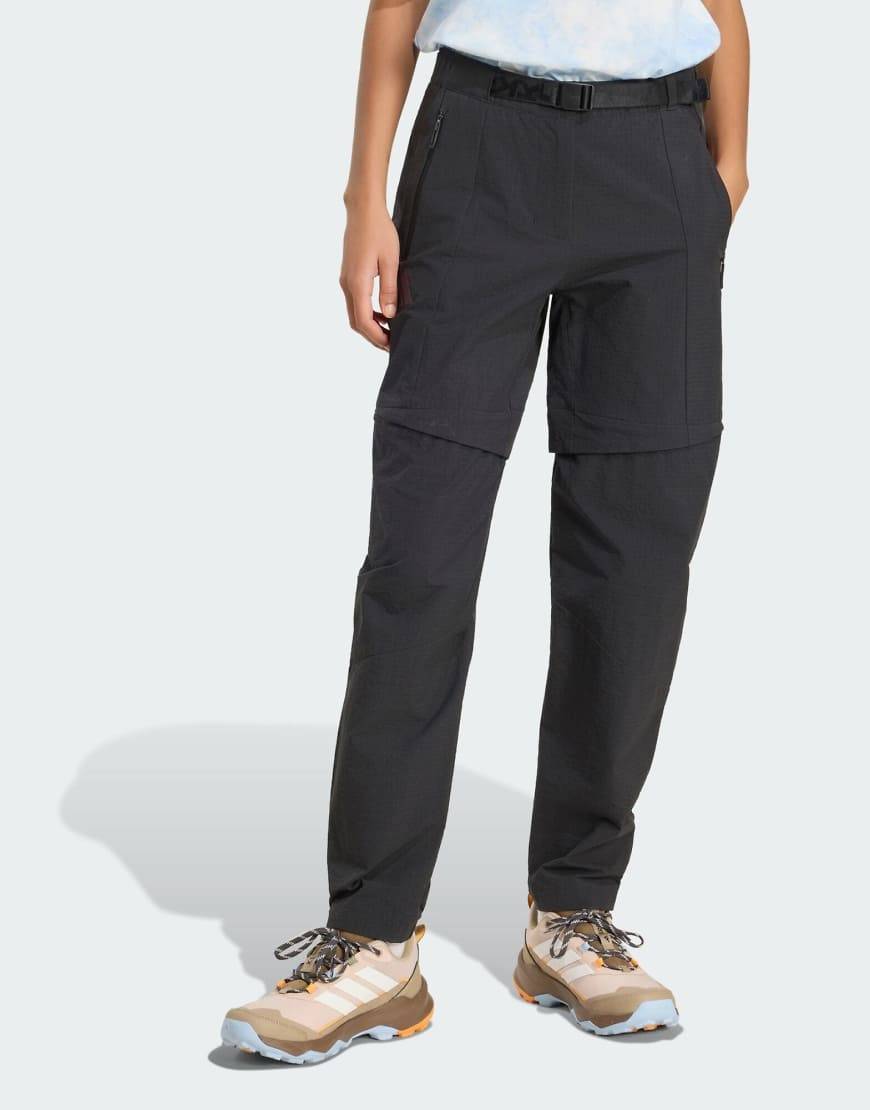 adidas Performance - Terrex Xperior Utilitas Clima365 - Sorte bukser med aftagelige ben med lynlås - 44