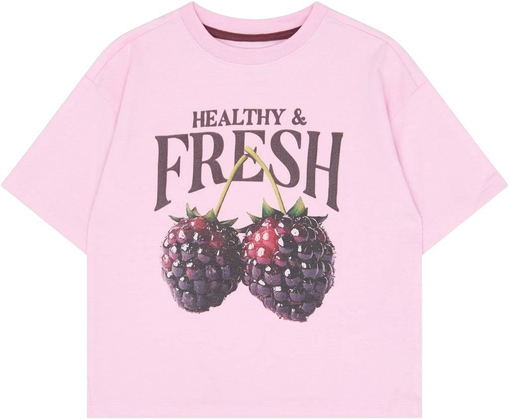 The New Tnvigdis OS S_S Tee Str 158-164 cm/13-14 år Piger - Pink Lavender Tn T-shirts Bomuld hos Magasin.
