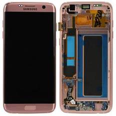 Samsung Galaxy S7 Edge Skärm Original LCD Display Glas - Rosa Guld