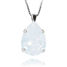 Caroline Svedbom Halsband Classic Drop White Opal (Rhodium)