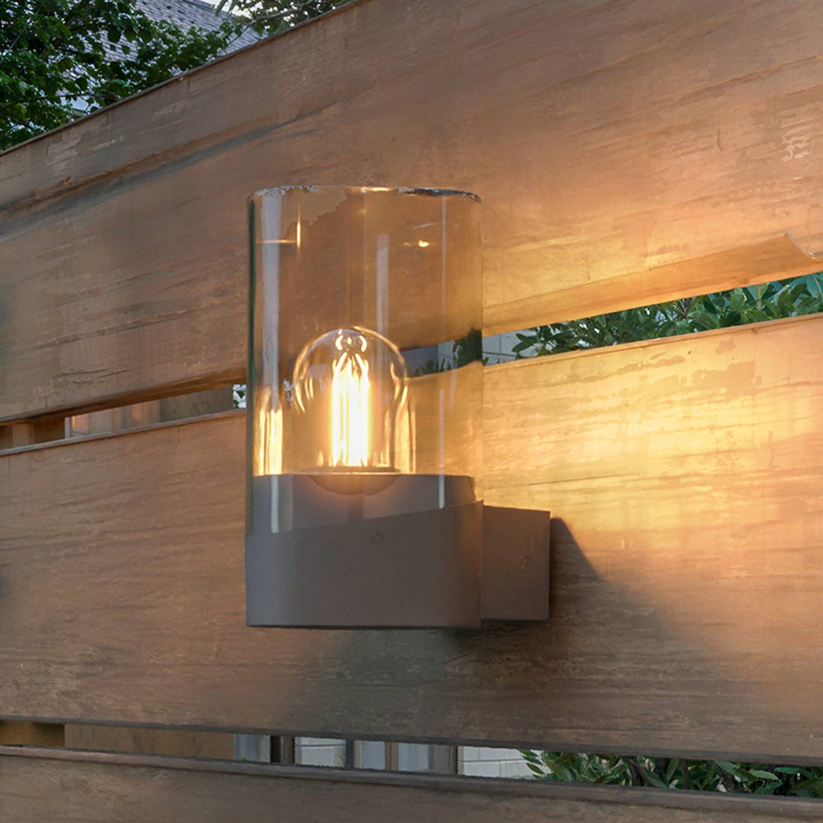 Philips Vägglampa utomhus Nayl, dimbar, Aluminium / grå / zink, Syntetmaterial, Utomhusvägglampa