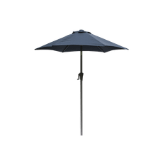 Frida Parasol med hejs og knæk - Mørkeblå / 200 cm