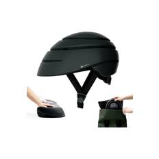 CLOSCA LOOP Bicycle Helmet for Stylish Instruction Manual Adults, Foldable, Portable, Lightweight, Unisex, [Japanese Included] (Black, L)