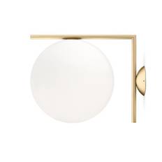 FLOS IC Lights C/W2 Vägg-/ taklampa borstad mässing