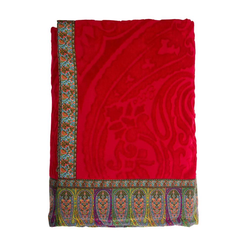 Etro Badehåndklæde med Kontrastforing - Home - unisex - Rød - ONE SIZE - Bomuld