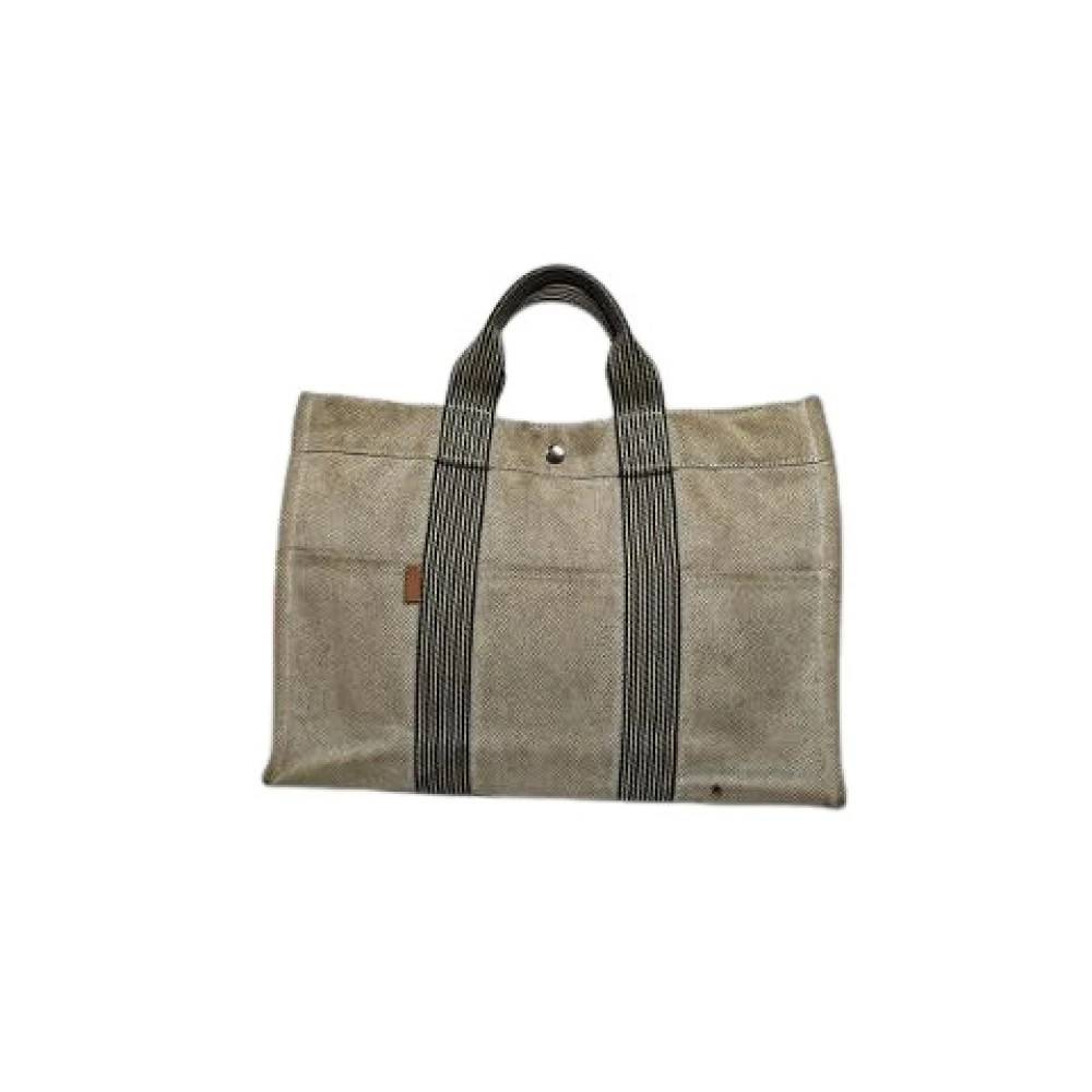 Hermès Vintage Pre-owned Cotton Tote Bag - Vintage - Dame - Beige - ONE SIZE - Bomuld