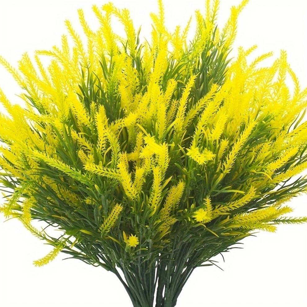 Kunstig lavendel til boligindretning, kunstige planter indendørs udendørs dekorationer, UV-resistente naturtro udseende kunstige blomster til