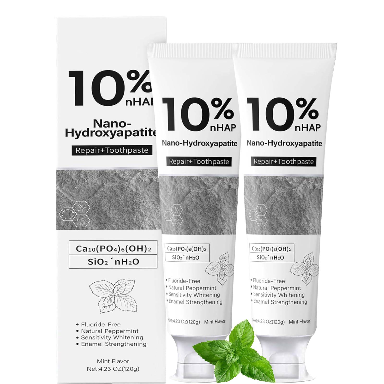 10% Nano-Hydroxyapatite Toothpaste Reduce Tooth Stains Fresh Breath Intenses Stain Whitening Toothpaste 120g Teeth Care Supplies