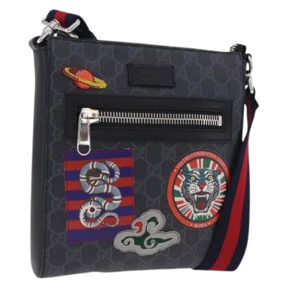 Gucci Vintage - Pre-owned Vintage GG Canvas Axelremsväska i PVC Vintage - unisex - ONE Size - Läder