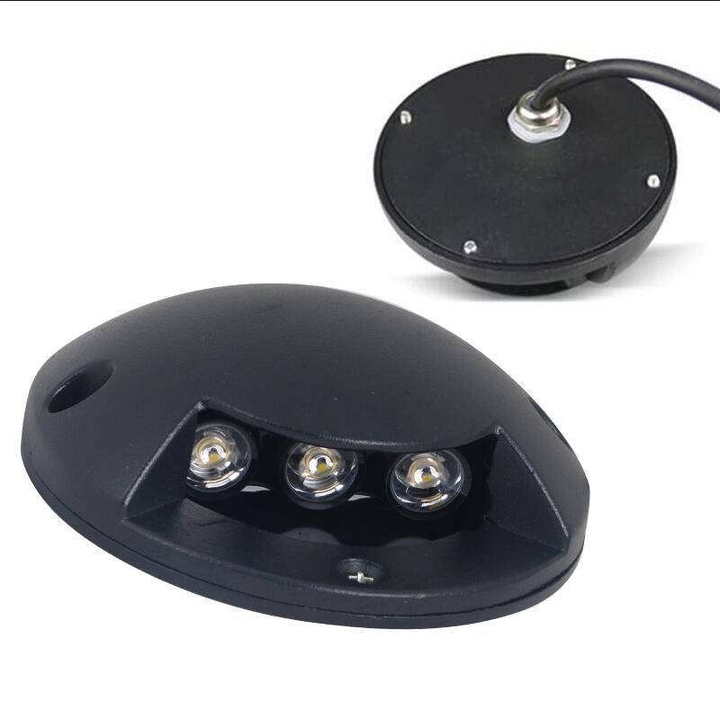 YRANK 3W IP67 LED Nedgrävbar Lampa - Varm vit / Dc12v