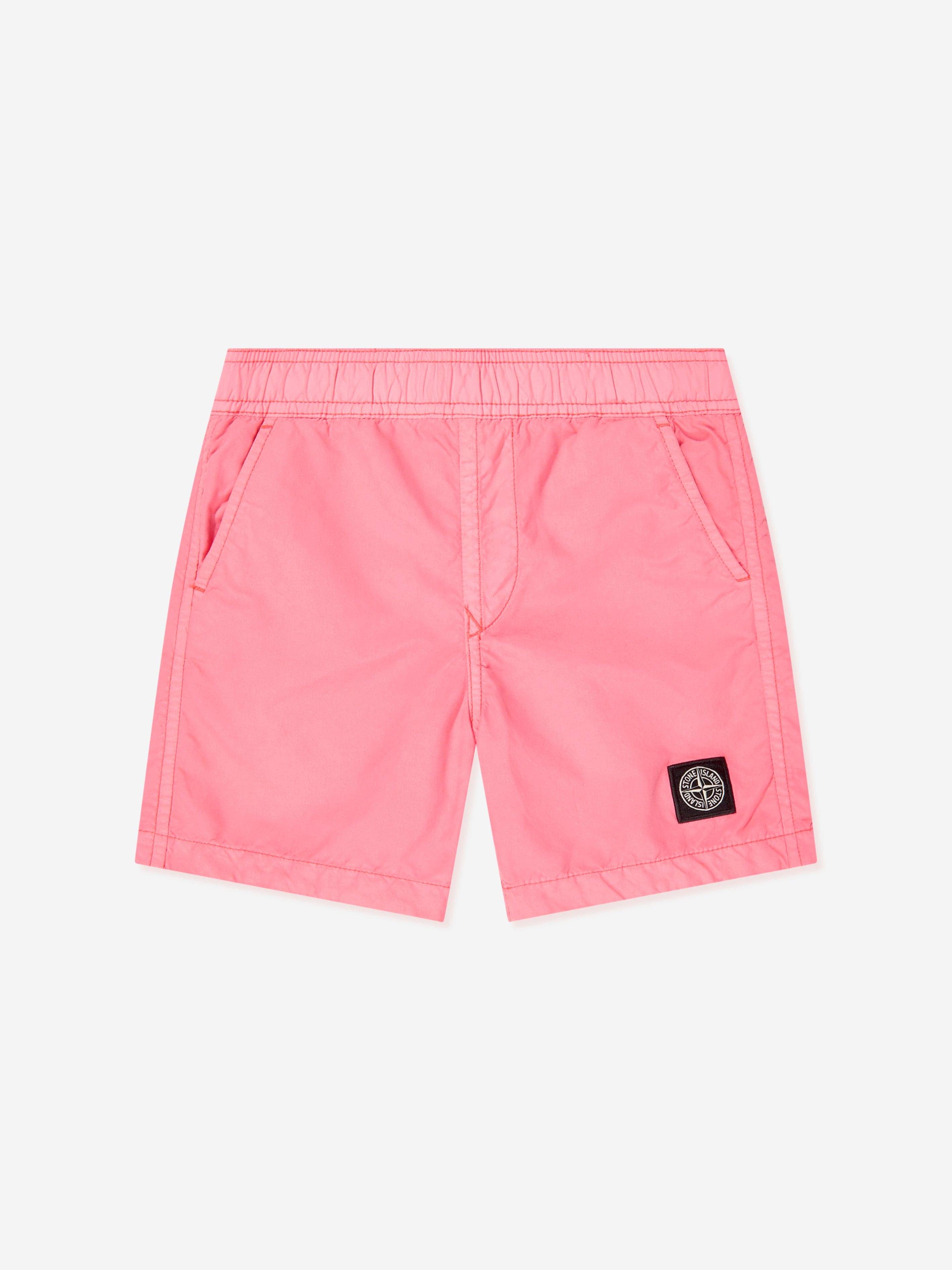 Stone Island Boys Compass Logo Swim Shorts in Pink - Pink / 6 Yrs (6 Yrs)