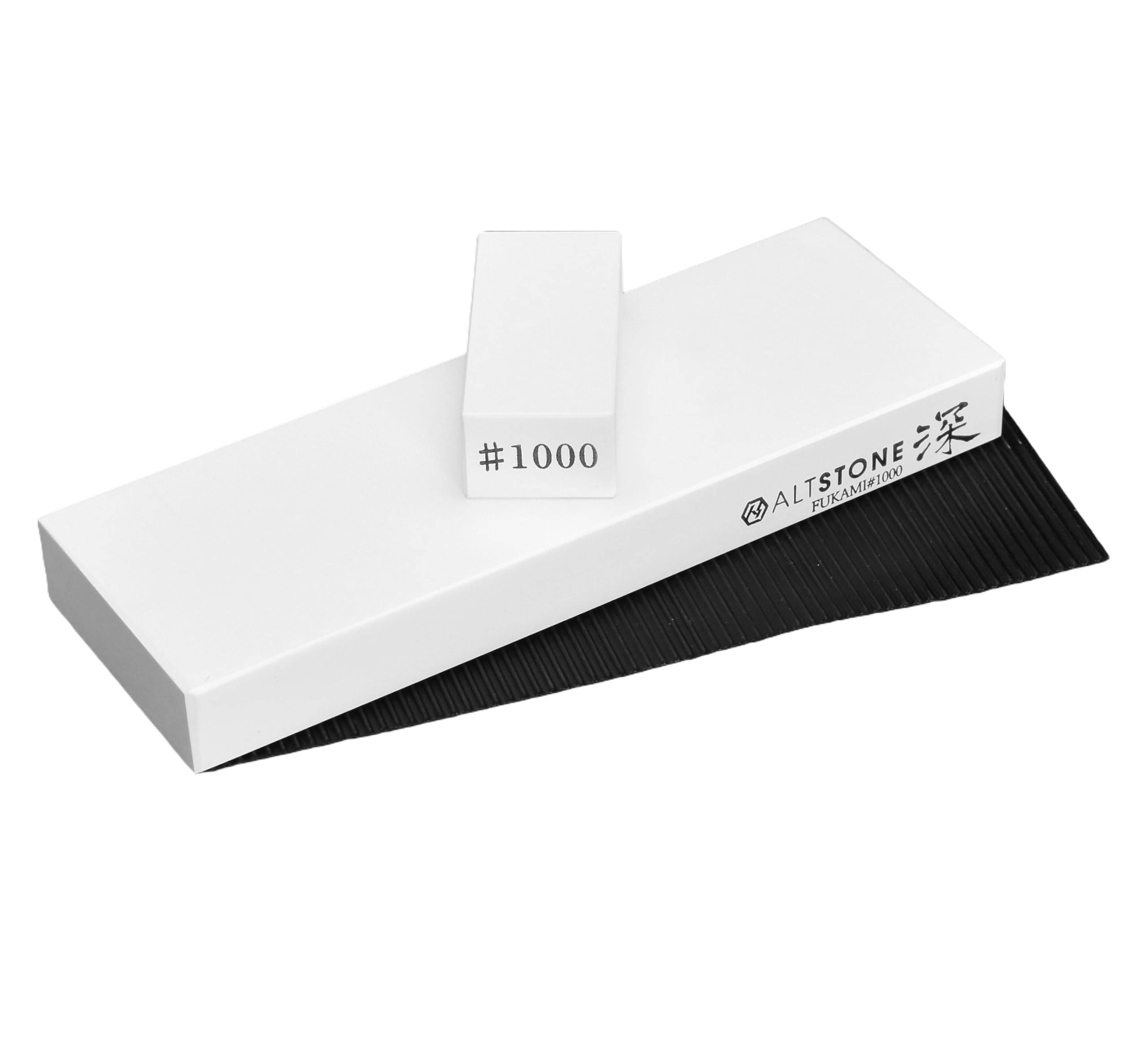 ALTSTONE Whetstone Compact Medium Whetstone Ceramic Whetstone with for Made in Japan Whetstone Fukami [Smooth Sharpening] [Easy-to-Use Size] #1000,