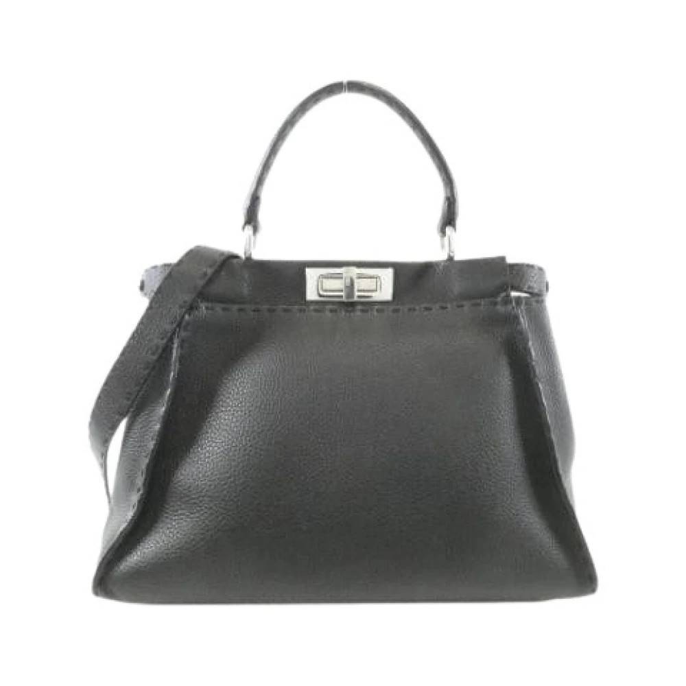 Fendi Vintage Pre-owned Vintage Håndtaske - Vintage - Dame - Sort - ONE SIZE - Uld