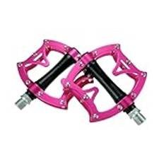 MKBHD CA130 MTB Mountain Non Slip Bike Pedals Plattform Cykel Flat Pedals 9 16" 2DU Bearings Road Bike Pedal(Pink)