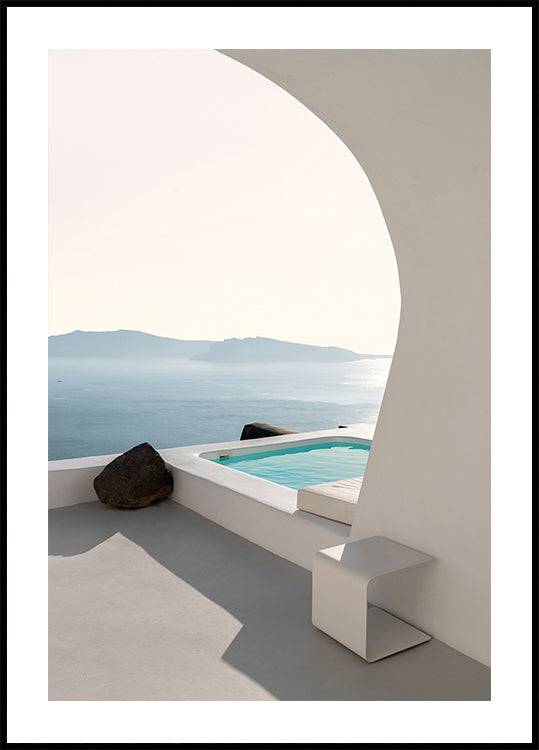 Aenaon Seaview Villa (70x100cm) - Plakater > Fotografiska Posters, Arkitektur Posters, Natur Posters, BD, LANGFIX