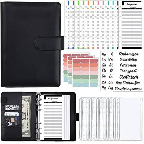 KIHONI A6 Budget Planner Deutsch Geld Organizer für Tagebuch und Geschenk