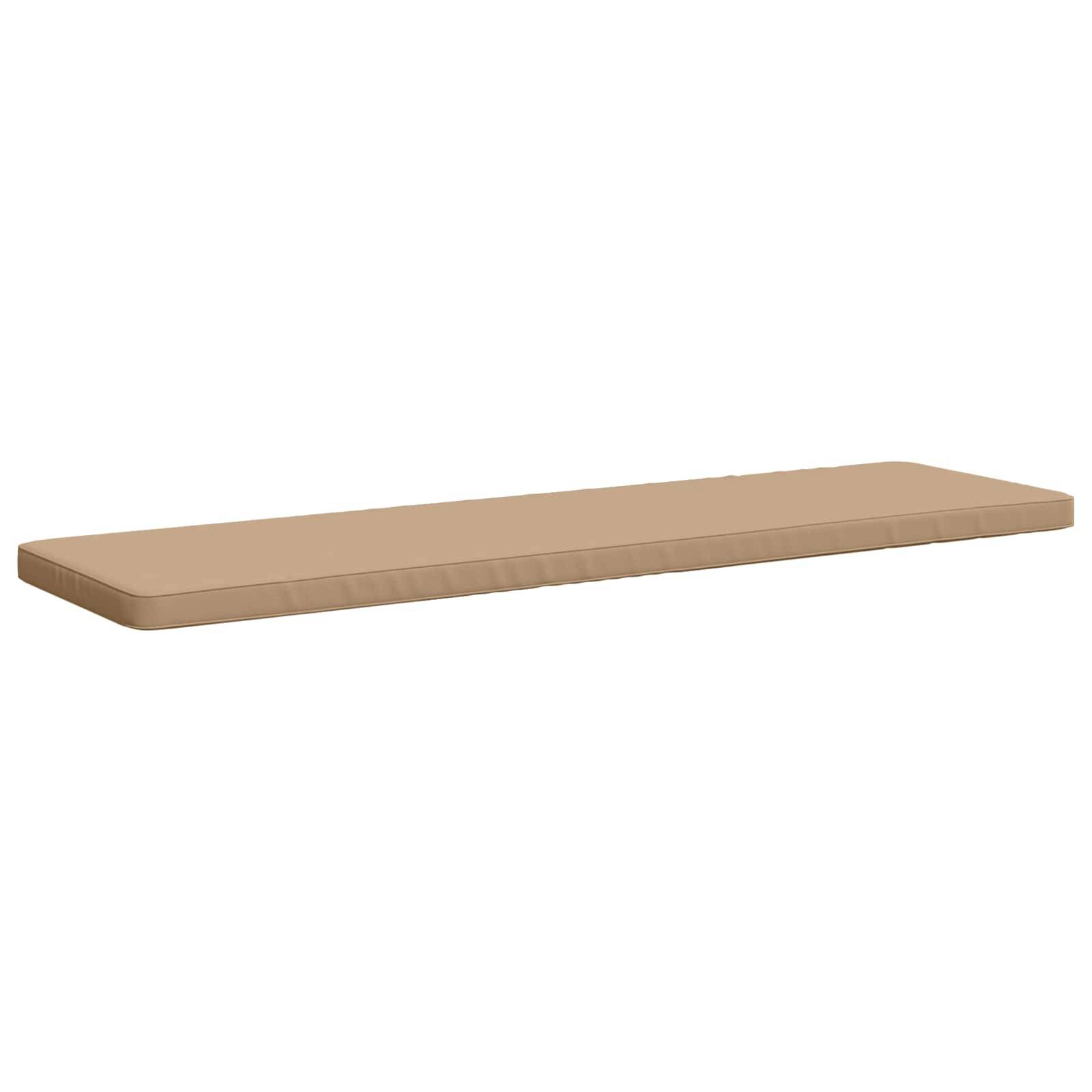 vidaXL 1-delad Bänk Kudde VUGHT 100% Polyester Sand 180 x 50 x 5 cm