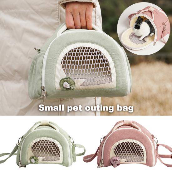 Bärväska för husdjur Andas liten husdjursväska Bekväm reseväska för husdjur för hamster marsvinskanin grön