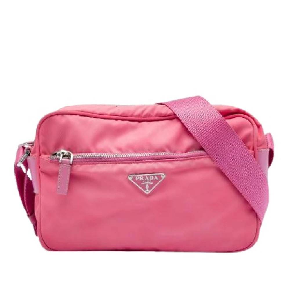 Prada Vintage Pre-owned Vintage Skuldertaske - Vintage - Dame - Lyserød - ONE SIZE - Uld