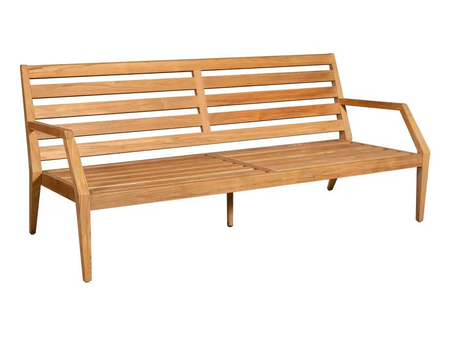 Stockamöllan Gunnaröd 3-sitsoffa Teaktræ med beige pude Inkl. puder