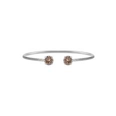 Classic Petite armband greige rhodium - Brun (Justerbar 55 - 70 mm)