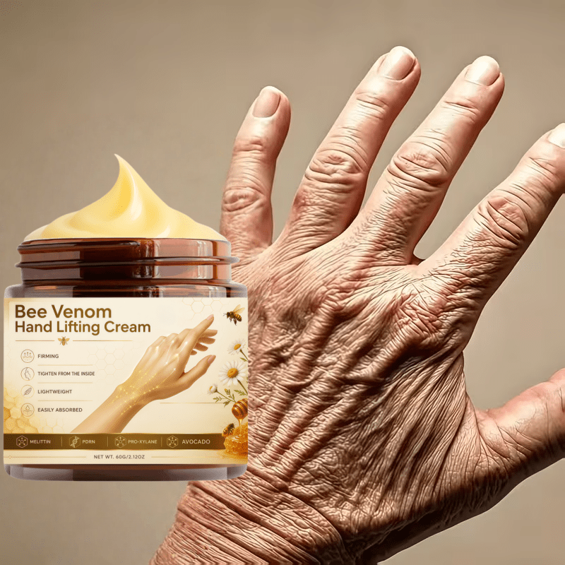 Bee Venom Cream With 65% Urea, Avocado Extract, 5-second Smoothing Of Hand Lines, Tightening Firming And Lifting The Skin, Vitamin E And Lactic Acid, Blemishes, Wrinkles, Skin, Hands Glowing