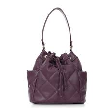 Hype me up medium guilted plum bucket bag