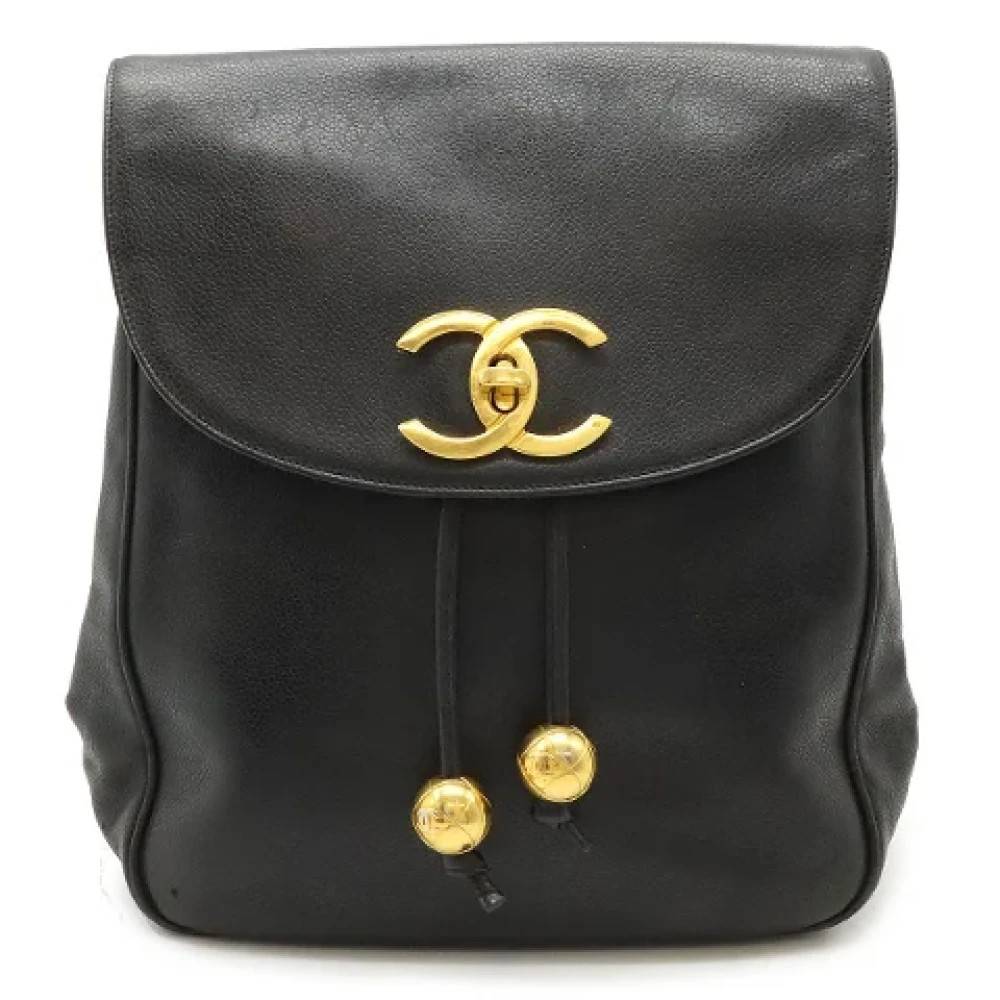 Chanel Vintage Pre-owned Rygsæk - Vintage - Dame - Sort - ONE SIZE - Uld